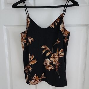 Dynamite Black and Brown Floral Camisole